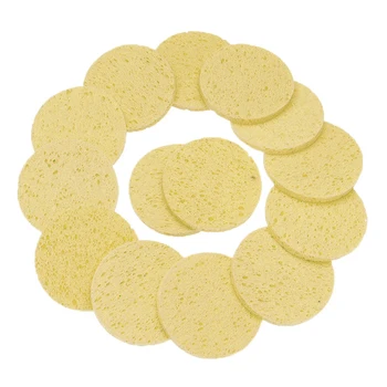 

50PCS Natural Wood Makeup Sponge Cellulose Compress Cosmetic Puff Facial Washing Sponge Face Care Cleansing Remover Makeup Tool