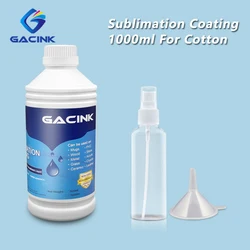 GACINK – revêtement spécial par Sublimation, pré traitement pour T shirts en tissu de coton, flacon de pulvérisation gratuit, entonnoir, 1000ml 