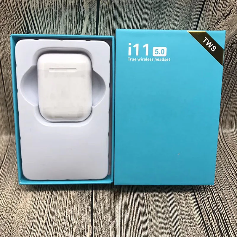 I11 TWS earphone I11 tws Bluetooth наушники всплывающие окна Беспроводные наушники с сенсорным управлением бас стерео гарнитура Мини наушники PK I10 I12 I18 10 шт - Цвет: I11 TWS earphone