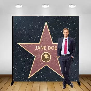 

custom DIV Hollywood Walk Of Fame Famous Producer Actor Star photo backdrop cloth Computer print birthday Backgrounds