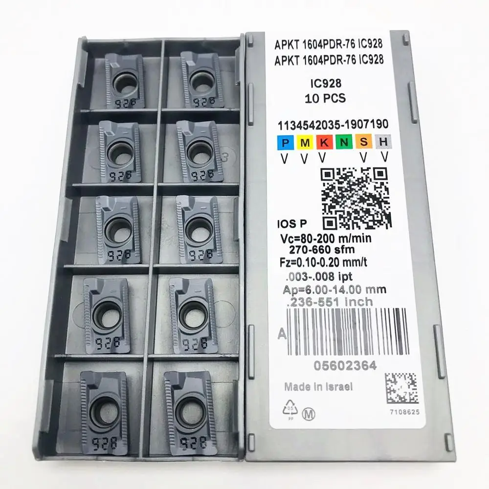 Карбидная вставка APKT1604 PDR 76 IC928 фрезерный токарный инструмент APKT режущий станок с