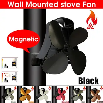 

Heat Powered Eco Friendly Wall Mounted 4 Blade Fireplace Stove Fan for Flue Pipe