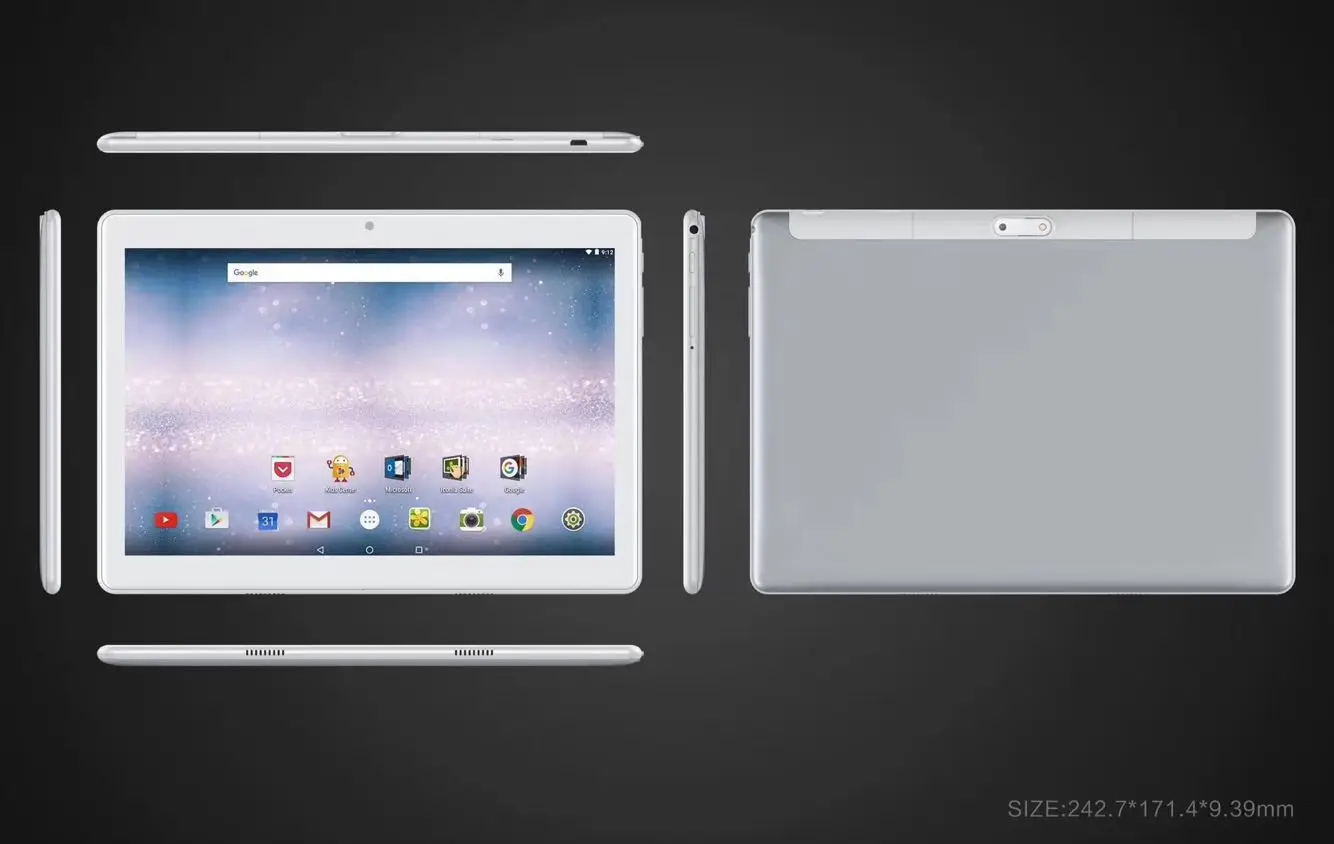silver Новая глобальная версия планшет Восьмиядерный 4G FDD LTE Android 8,0 OS 10 дюймов 4 Гб ram 64 Гб rom 1280x800 две sim-карты планшеты+ подарки - Комплект: silver