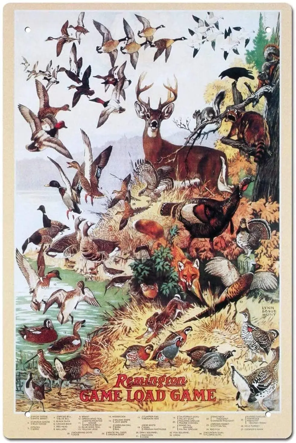 Cartello In Metallo Vintage Remington Gioco Carico Animali Targa In Metallo Cartello In Metallo Cartello Da Parete In Metallo Poster Da Parete Decoraz