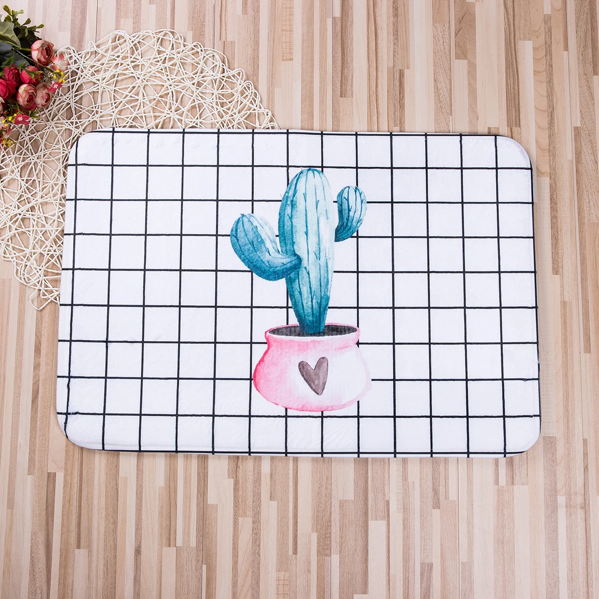 Cactus Модные 40x60 см коврики Противоскользящий мохнатый ковер для столовой напольный дверной коврик Домашний коврик для спальни - Цвет: Cactus