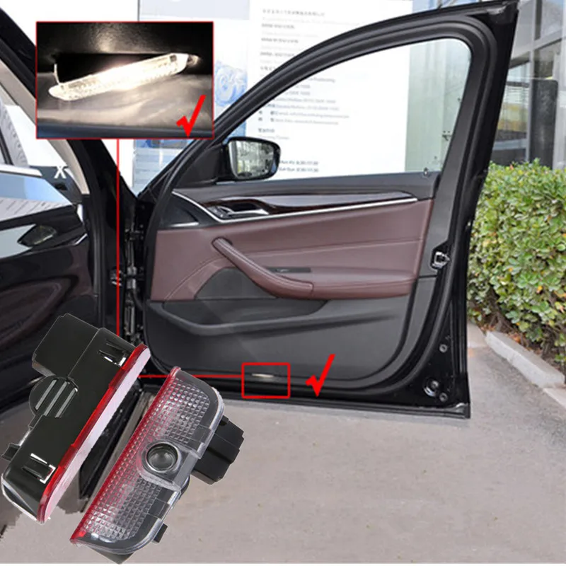 

2Pcs LED Car Door Courtesy Decorative Lamp Laser Logo Projector Warning Light For Skoda Superb 2009-2015 Automobile modeling
