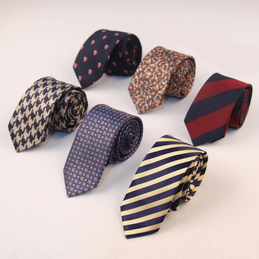 

Linbaiway 6cm Striped Neckties Tie for Mens Female Skinny Bow Tie for Wedding Gentlemen Polyester Cravat Corbatas Custom LOGO
