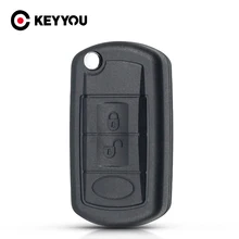 KEYYOU-coque de remplacement pour télécommande à 3 boutons à porte-clés étui, pliable, pour LAND ROVER Range Rover Sport LR3, découverte