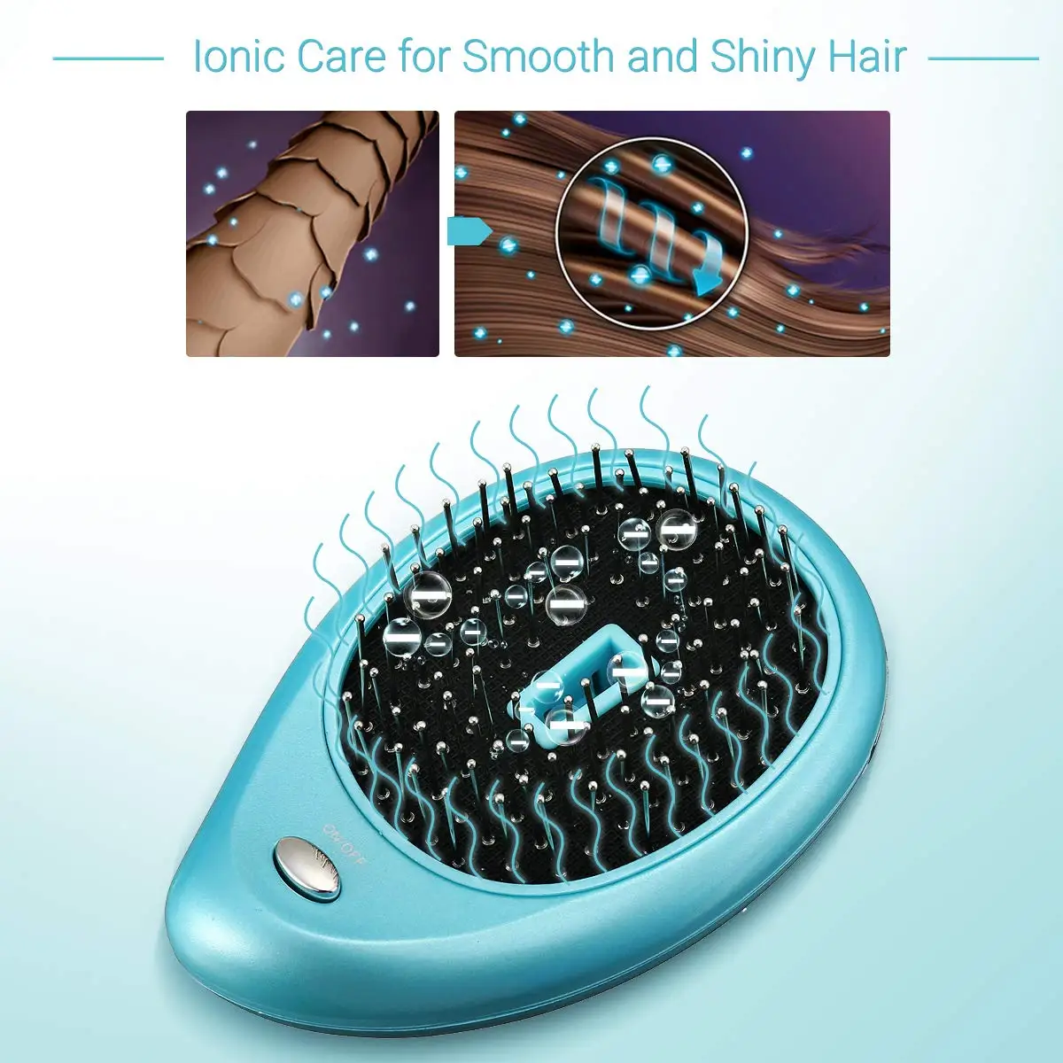 Anti-Static Ionic Hair Brush Electric Hair Brush Comb Massager Vibration Hair Scalp Massager Brush 5