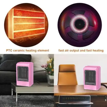 

Mini 500W Portable Ceramic Heater Electric Cooler Hot Warmer Winter Fan D4V4