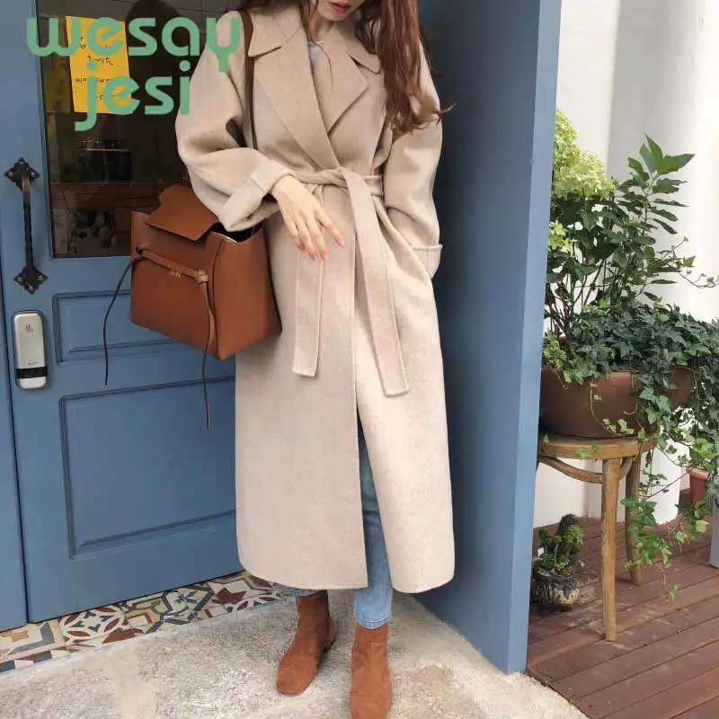 

Abrigos mujer invierno 2019 Autumn Long Overcoat Outwear Coat Loose Plus Size Cardigans Long Sleeve Elegant winter coat women