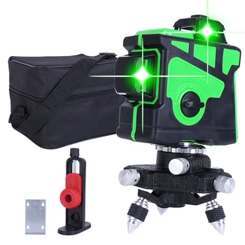 Cheap 12 Lines 3D Laser Level 360 Super Powerful Green Laser Level Instrument Construction Tools Optical Level For Interior Renovation