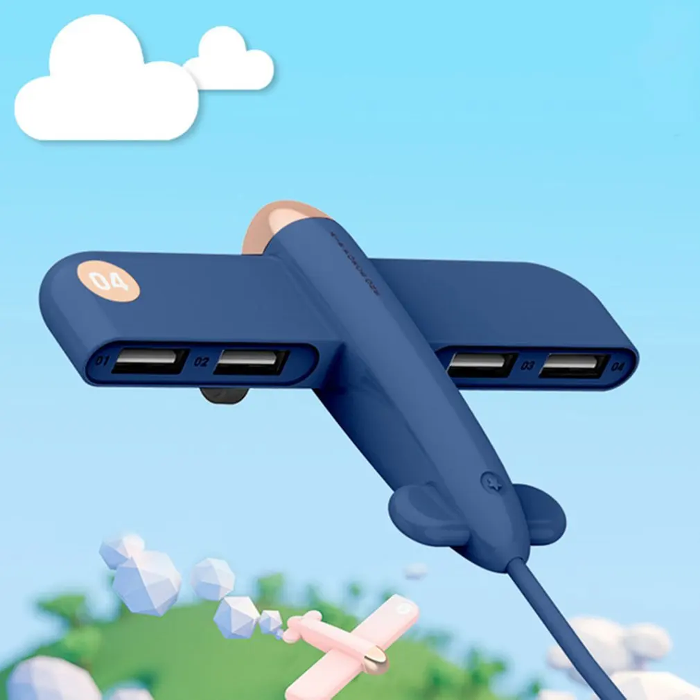 Креативный сплиттер самолета один на четыре Usb сплиттер Usb кабель для передачи данных концентратор Usb расширитель данных профессиональный