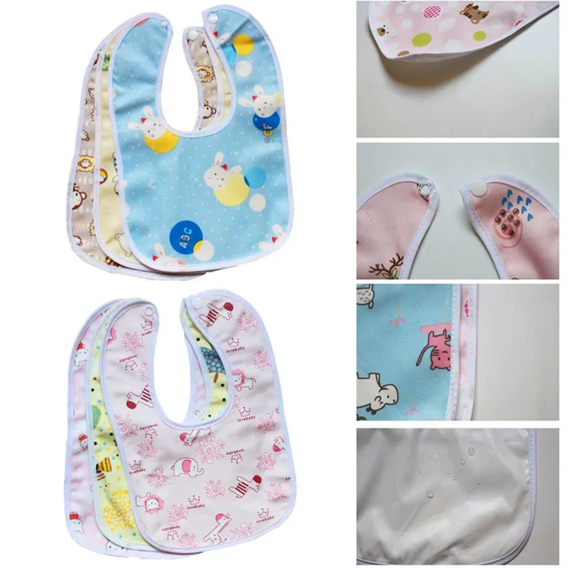 5pc/Lot Random Style Baby Bib Velvet Waterproof Feeding Girls Boys Towel 1 to 3Years