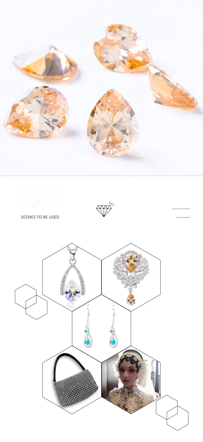 20 Pcs Multi Size AAAAA Zircon Natural Gemstone High Quality Jewelry Zirconia for Earring Necklace Making Accessories for Women