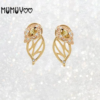 

2020 high-quality new fashion and fashionable golden leaf petal earrings for women birthday gifts for girlfriend