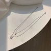 Shiny Butterfly Necklace Ladies Exquisite Double Layer Clavicle Chain Necklace Jewelry for Ladies Gift 3