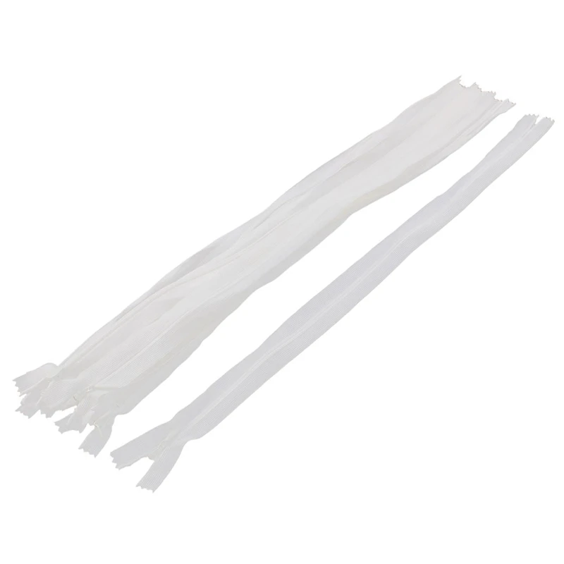 10x White 40cm closed end dress pants nylon zippers stitching tool | Дом и сад