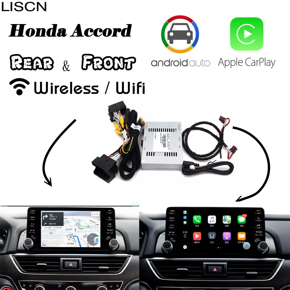 Для Honda Accord Android Авто управление carlife большой экран навигация обновление беспроводной Carplay