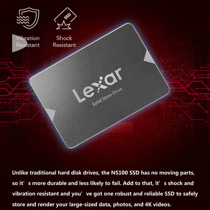 best internal ssd for gaming 100% Original Lexar SSD 512GB 256GB 128GB SATA III 2.5 inch Internal Solid State Drive Read speed Max 550 MB/s NS100 Hard Disk 1tb internal ssd for laptop