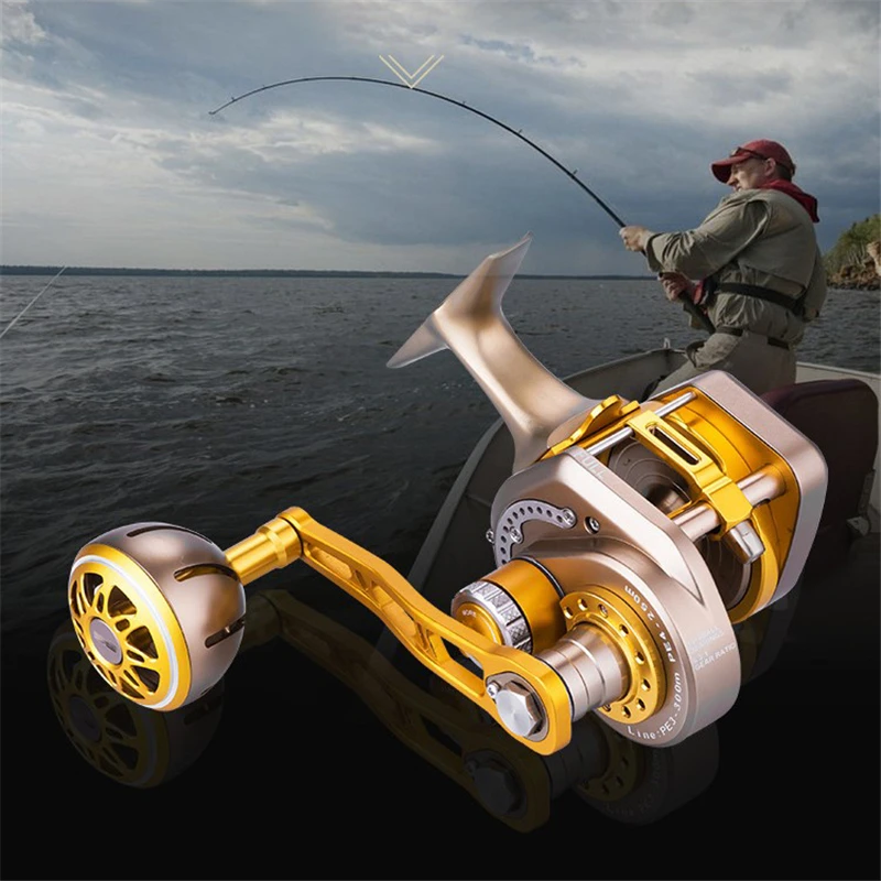 

TG 1500 Fishing Reel Automatic Line Guide Saltwater Boat Fishing Reel Slow and fast CNC Aluminium Full Metal 13+2BB