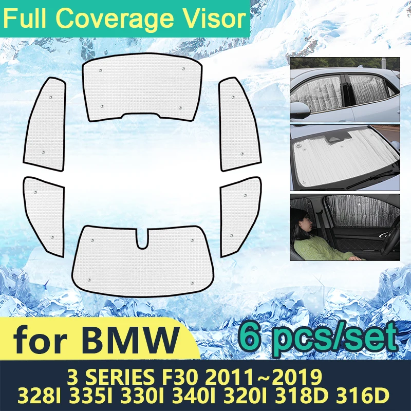 

Full Cover Sunshades For BMW 3 Series F30 2011~2019 328i 335i 330i 340i 320i 318d 316d Car Windshield Accessories 2018 2017 2016