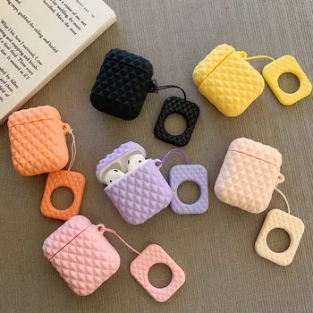 

For Airpods Case,3D Diamond Rhombus Case For Airpods 1/2 Case Soft Silicone Earphone Headphone Cover For Apple Airpods