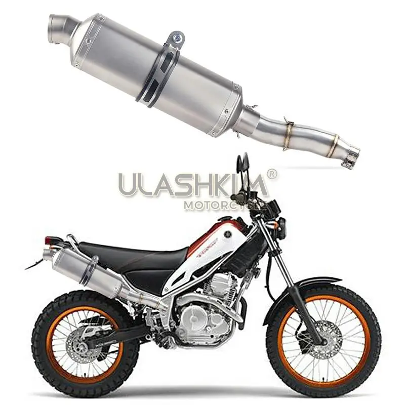 Полная выхлопная система мотоцикла глушитель Escape slip on для YAMAHA XG250 XT250 модифицированный контакт средняя труба адаптер подключения