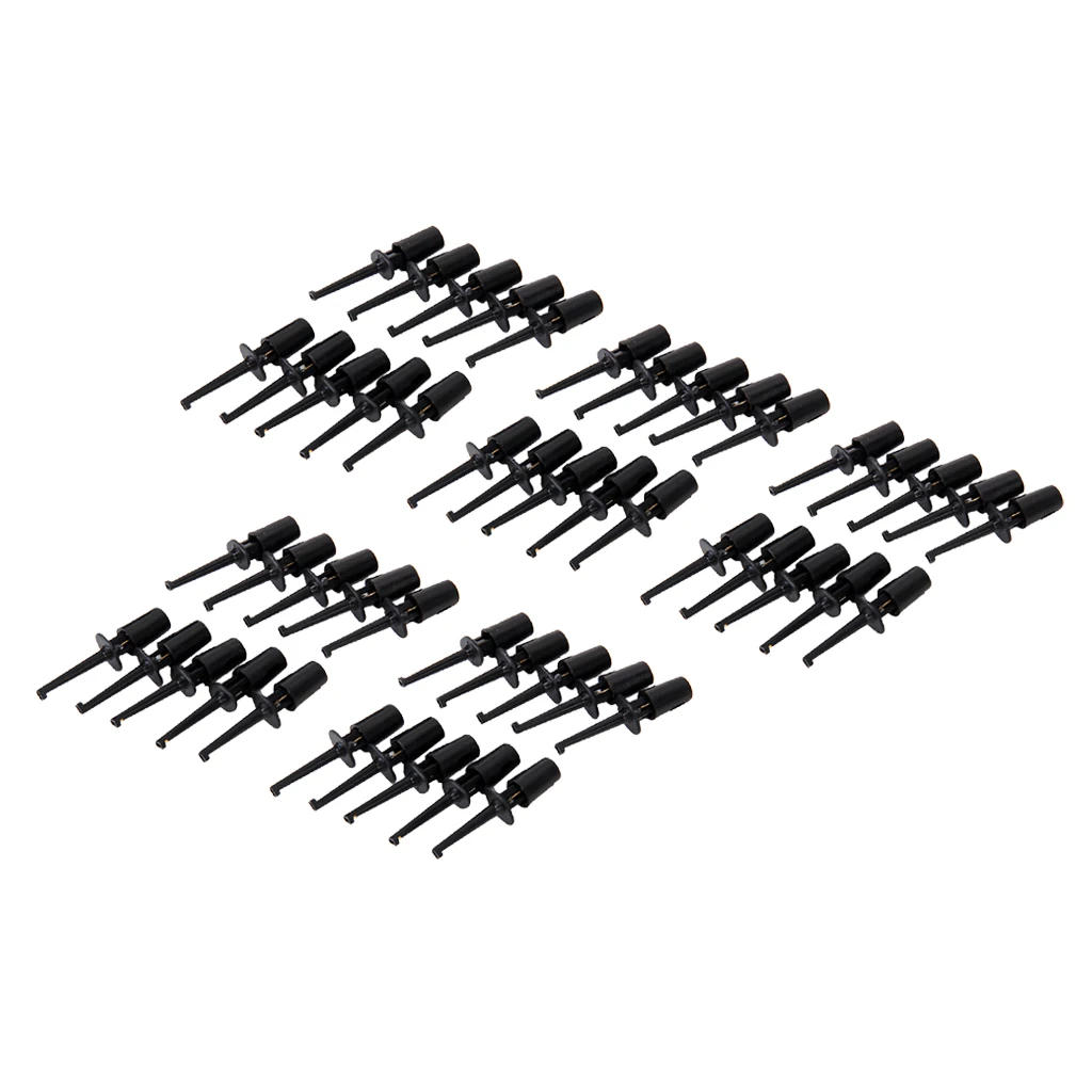 50x Miniature Test Hook Power Supply Wire Cable Probe Repairing Clip for PCB