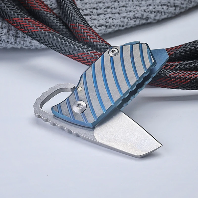 Прямая поставка D2 стальной Zebra складной нож титановая ручка Открытый нож выживания кемпинг Портативные Ножи карманные ручные инструменты с коробкой