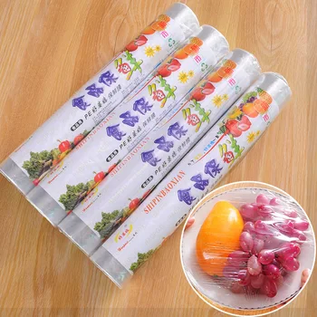 

10 M Food Plastic Wrap Large Curls Household Kitchen Stretch Film Cling Film Refrigerator Fruit Food Storage shi pin mo