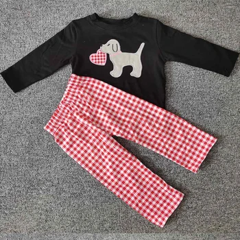 

Conice Nini Cute Puppy Pattern Printed Boy Set, Girl Short Skirt Trousers Two-piece Set Suitable For American Girls Skirt Set