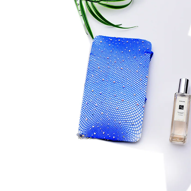 blue-1 Горячая Распродажа, чулки в сетку с бриллиантами, чулки в сетку, большие и маленькие сетчатые чулки, модные чулки, женские длинные чулки - Цвет: blue-1