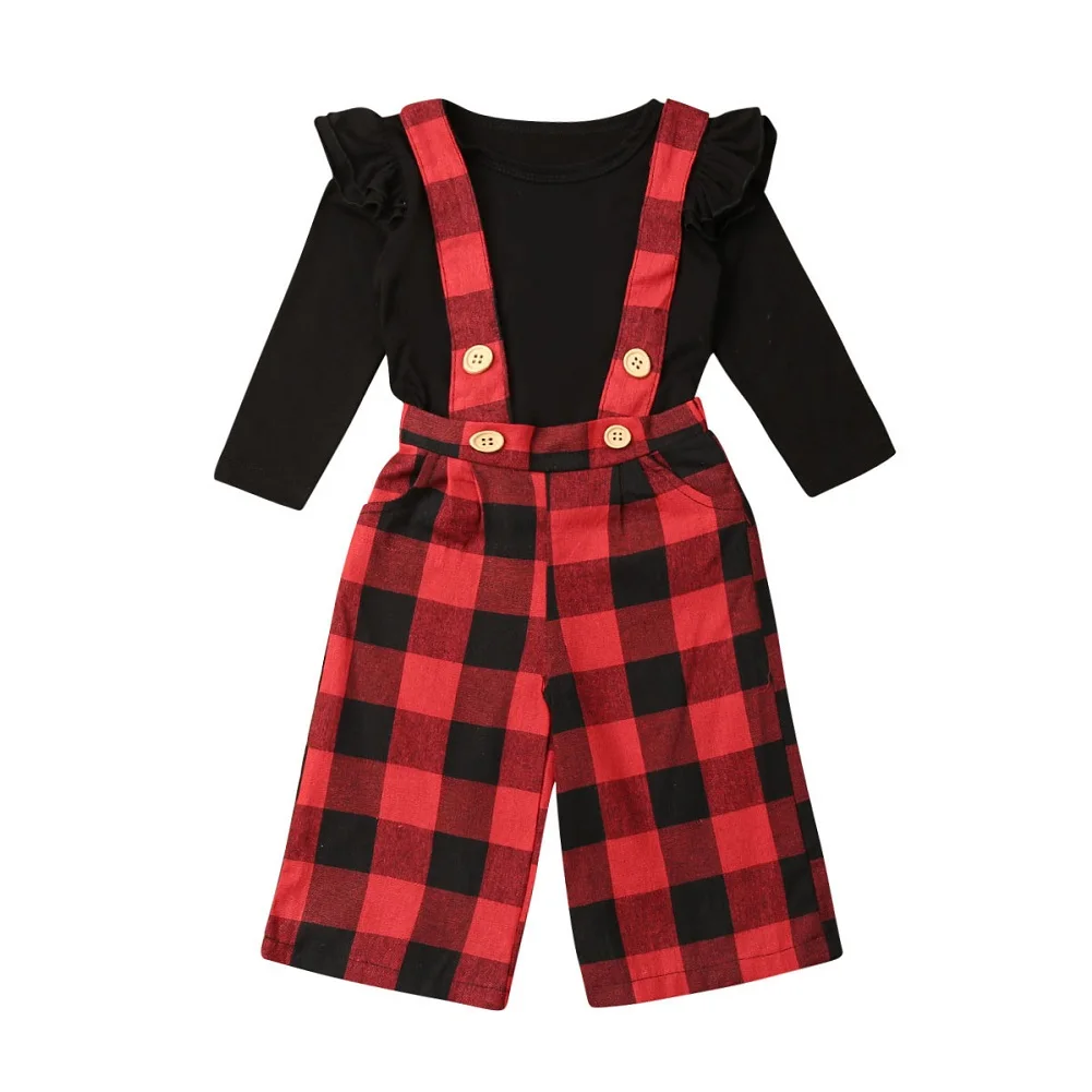 red and black plaid overall dress