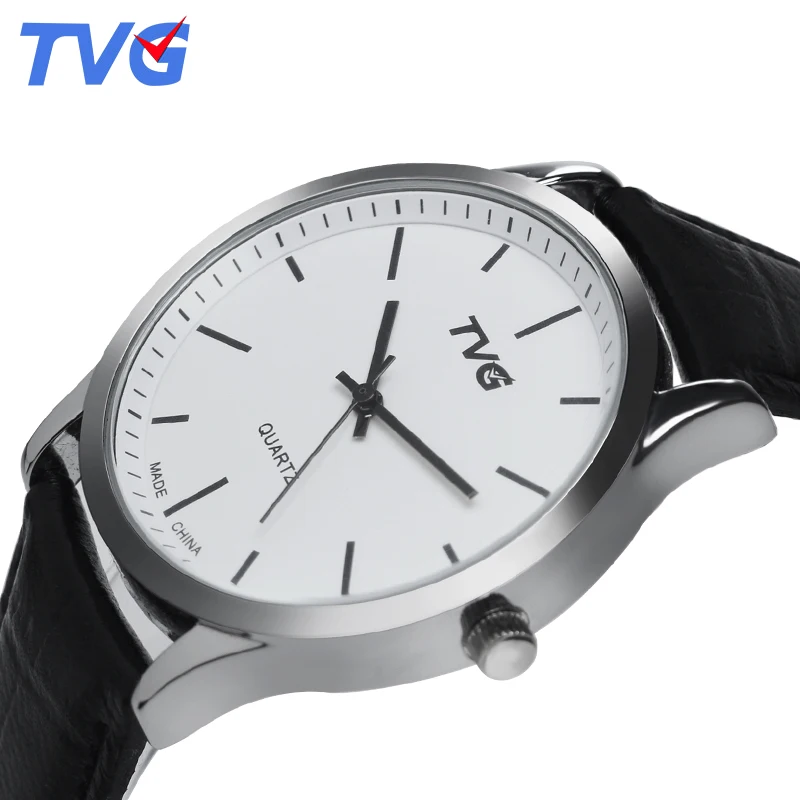Мужские часы 2021 TVG 185 ультратонкие кварцевые мужские минималистичные с кожаным