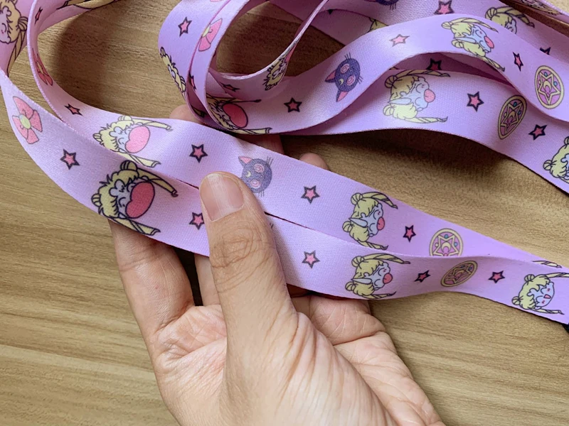 Pink Cartoon chibiusa Serena Tsukino Pattern Anime Sailor Moon Phone Lanyard ID Card Holder Hang Rope Strap Collectible Gifts