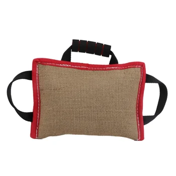 

Pets Puppy Training Bite Tugs Durable Square Bite Pillow Safe Biting Pad With 3 Handles Dog Interactive Tug Toy New