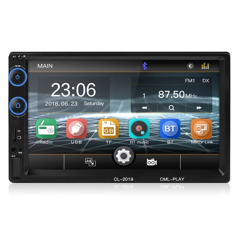 2 Din автомобильное радио Bluetooth Зеркало Ссылка 2 Din Автомобильный мультимедийный плеер Hd пресс радио Mp5 Usb аудио стерео Cl