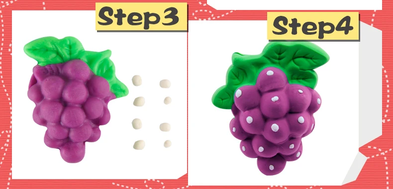 Mould Island Ultra-Light Handmade Creative Fruit Impression Clay for Making Have Tool Effective Colored Clay Creative 005