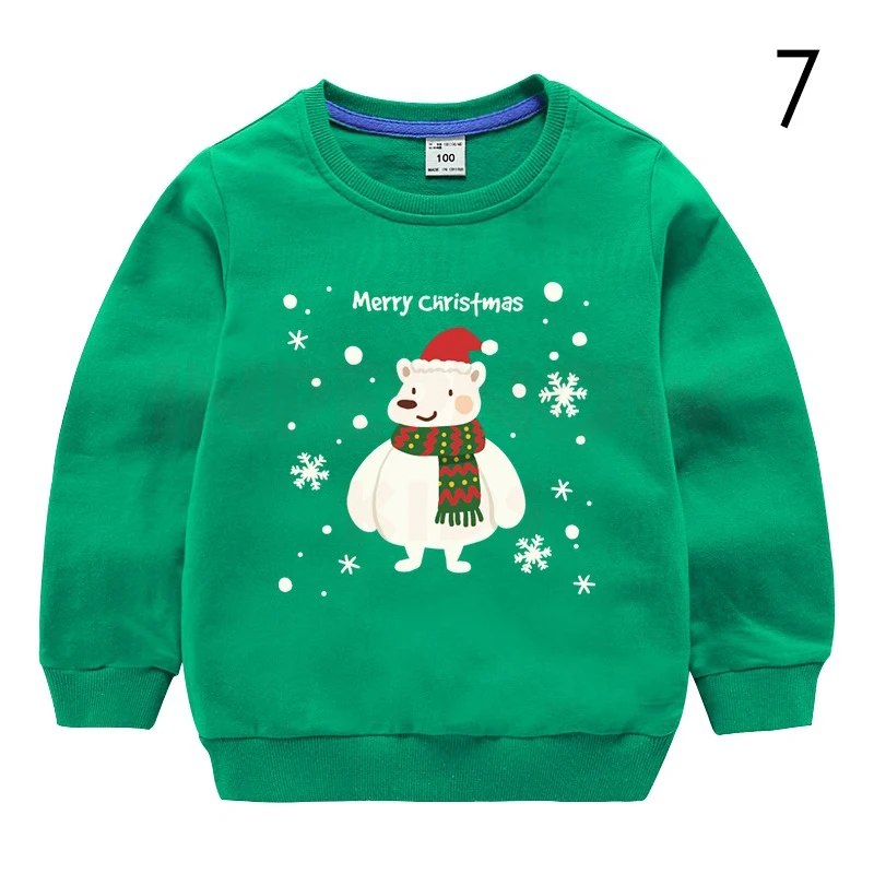 INPEPNOW Christmas Children's Sweatshirt for Girls Sweat Shirt Cotton Child Sweatshirt for Boys Baby Kids Hoodies Teens Clothes - Цвет: 7