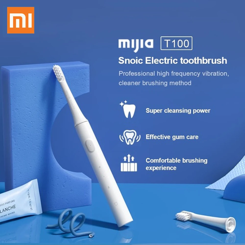  Xiaomi Mijia T100 звуковая электрическая зубная щетка Mi умная зубная щетка цветная USB перезаряжаемая IPX7 водонепроницаемая для зубной щетки 