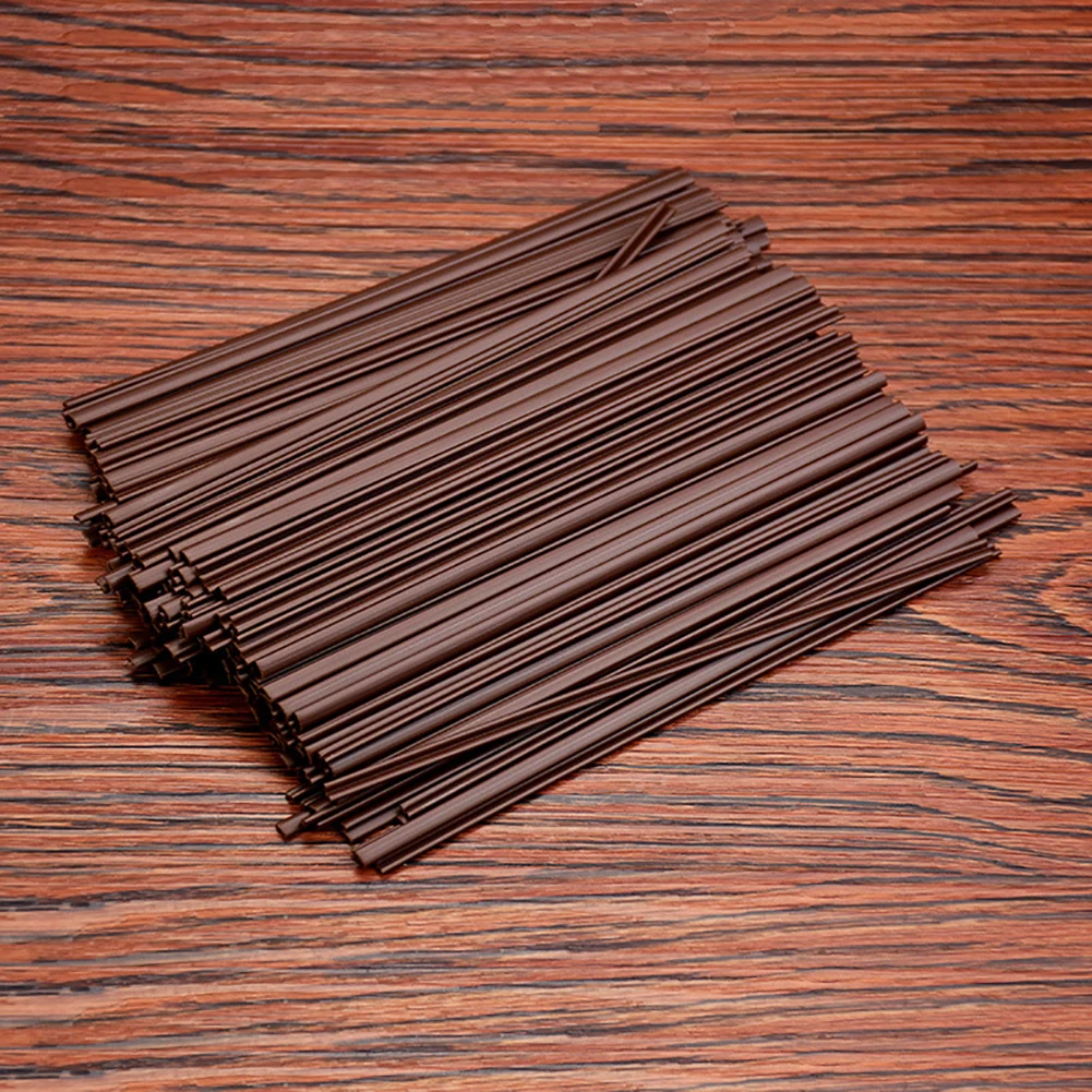 500Pcs 2 in 1 Eco-friendly Disposable Anti Scald Drinking Straw Stirring Rod