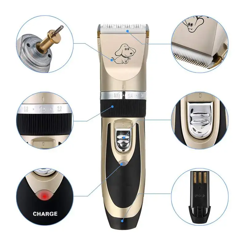  Electrical Pet Hair Trimmer Rechargeable Pet Dog Cat Low-noise Hair Clipper Grooming Shaver Cut Mac