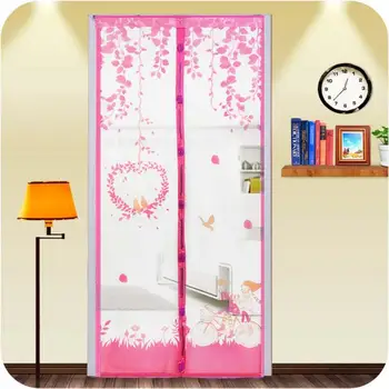 

Magnetic Mesh Screen Door Mosquito Net Translucent Durable Grid Gauze Door Curtain Summer Household Pest Control Window Curtain