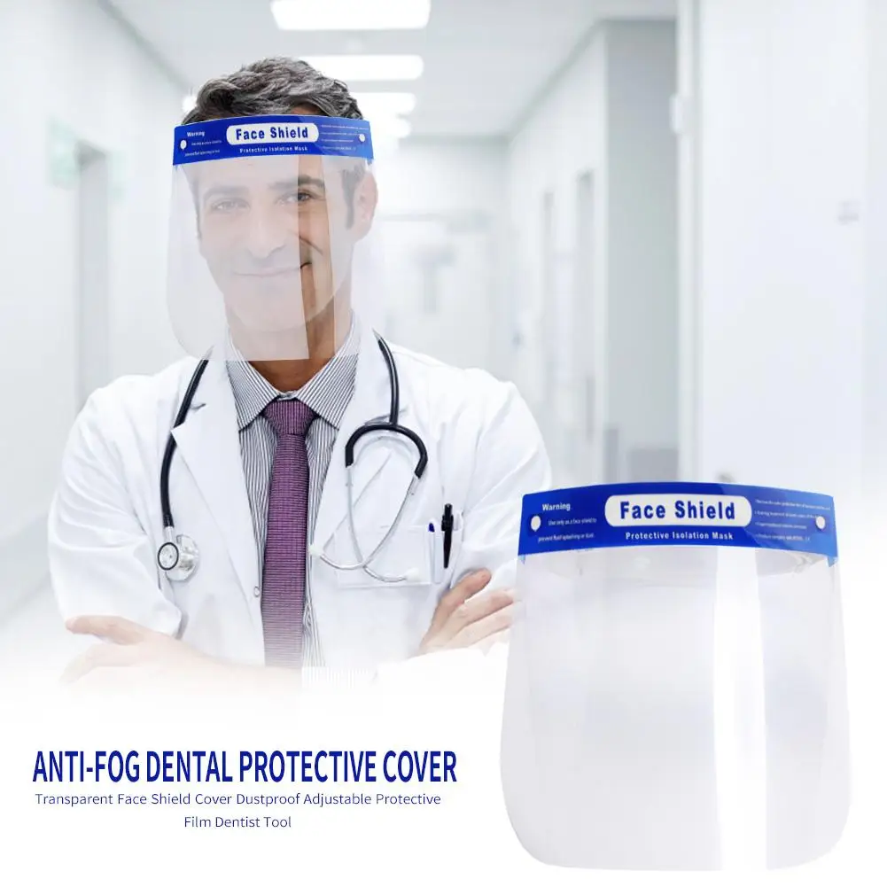 

Outdoor Anti-fog Full Face Shield Dustproof Dental Protective Film Cover Transparent Anti Droplet Protect Full Face Cover Masks