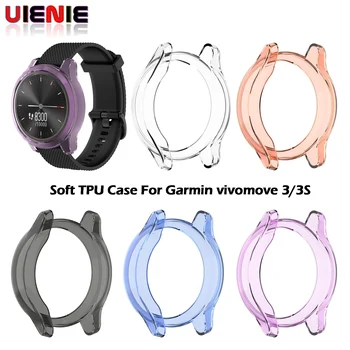 

Soft Ultra-Slim TPU Protection Silicone Full Case Cover for Garmin VIVOMOVE 3 3S Smart watch accessories Shell VIVOMOVE3 Cases