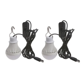 

Portable USB LED Light Bulb Switch LED Camping Lantern Tent Lighting 5W