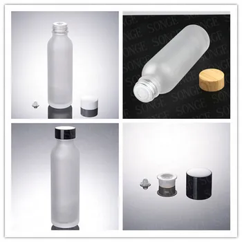 

150ml empty Frosted glass bottle With inner plug Facial Treatment Essence Lotion Glass Bottle Cosmetic Containers