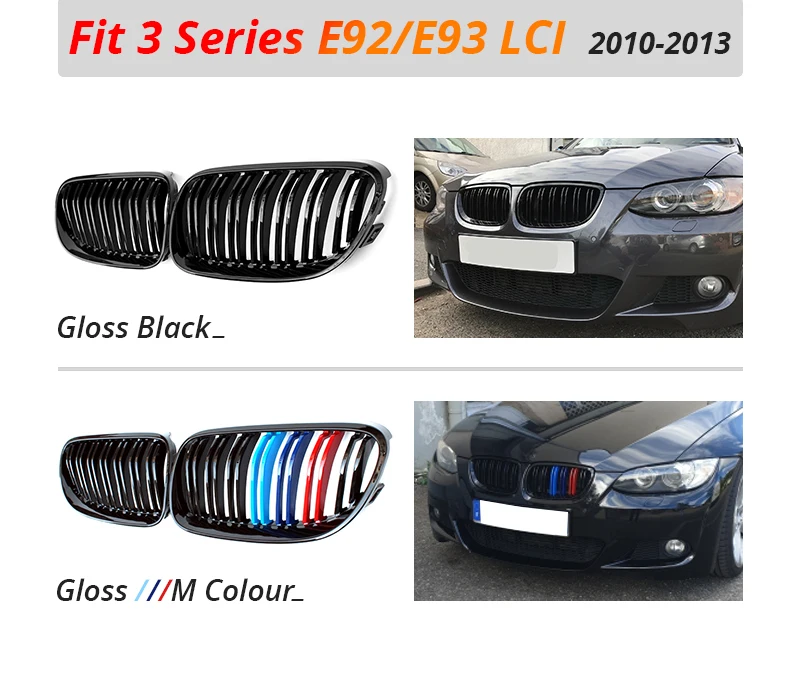 Передняя почечная решетка для bmw E90 E92 E93 pre-LCI& LCI 2005-2013 F30 F35 G20 F80 M3 Для 3 серии GT F34 2012+ ABS двойная планка решетка