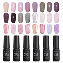 LILYCUTE 7 мл обнаженный блеск для ногтей УФ-гель для ногтей розовый цвет полуперманентный замачиваемый стойкий УФ Гель-лак для ногтей гель для ногтей